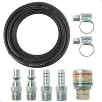 Kit Mangueira de Ar 10m Com Acessórios Para Compressor