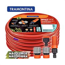 Kit Mangueira de Jardim Tramontina antitorção com suporte e esguicho - 20 Mts