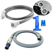 Kit Mangueira Entrada 1m e Saida tanquinho e Máquina lavar Compatível com todas as Marcas