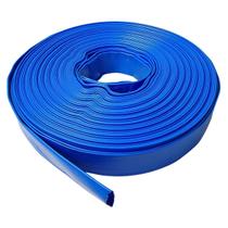 Kit Mangueira Flat Azul 1.1/2” - 5 BAR- Descarga Escoamento Água - 40 Metros Londribor