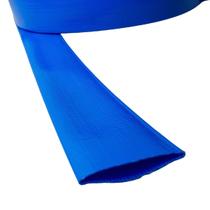 Kit Mangueira Flat Azul 1.1/2” - 5 BAR- Descarga Escoamento Água - 50 Metros Londribor