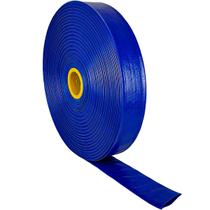 Kit Mangueira Flat Azul 3” - 5 BAR - Descarga Escoamento Água - 40 Metros Londribor
