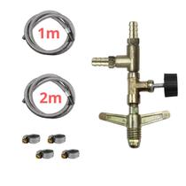 Kit Mangueira Flexíveis de aço 2m a 5m Registro Alta Pressão Tamanho:1m+2m Kit Mangueira Flexíveis de aço 2m a 5m Registro Alta Pressão Tamanho:1m+2m