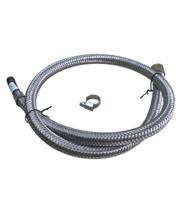 Kit mangueira flexivel prata 1m tm x rosca 1/2 para gás + 1 abraçadeira Kit mangueira flexivel prata 1m tm x rosca 1/2 para gás + 1 abraçadeira