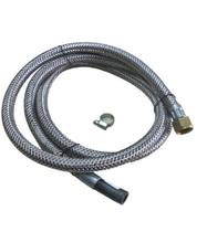 Kit mangueira flexivel prata 2m tm x rosca 1/2 para gás + 1 abraçadeira Kit mangueira flexivel prata 2m tm x rosca 1/2 para gás + 1 abraçadeira