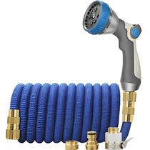 Kit Mangueira Retratil Extensivel 30M - 8 Tipos De Jato