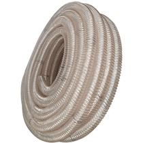 Kit Mangueira Vácuo Sucção Ar PU Transparente Cobreado 2.1/2 Polegada - 50 Metros Londribor