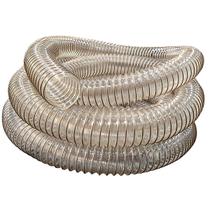 Kit Mangueira Vácuo Sucção Ar PU Transparente Cobreado 2 Polegada - 10 Metros Londribor