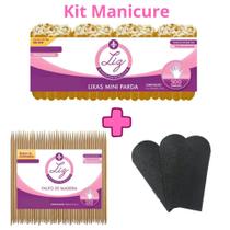 Kit Manicure 500 Mini Lixa+500Palitos de unha + 50 Refil pé Kit Manicure 500 Mini Lixa+500Palitos de unha + 50 Refil pé