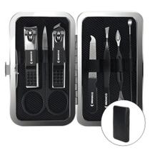 Kit Manicure 7 Peças em Estojo Compacto: Cortador, Tesoura, Lixa e Mais BOM3701