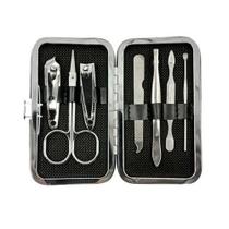 Kit Manicure 7 Peças Em Metal + Estojo