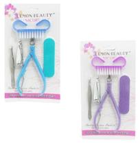 Kit Manicure Alicate Cuticula + Cortador Unha + Acessorios