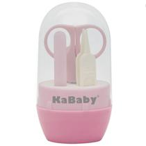 Kit Manicure Bebê +0 Meses Tesoura Cortador Pinça e Lixa Com Case Higiene Infantil Egg Kababy