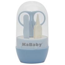 Kit Manicure Bebê +0 Meses Tesoura Cortador Pinça e Lixa Com Case Higiene Infantil Egg Kababy