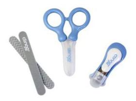 Kit Manicure Bebe Infantil Azul Menino - Clingo