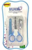 Kit Manicure Bebê Tesoura Lixa Cortador Unhas Higiene Azul - Kuka Kit Manicure Bebê Tesoura Lixa Cortador Unhas Higiene Azul - Kuka