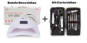 Kit Manicure Cabine Estufa Secador Unha + Conjunto Cortador De Unha 12 Peças - Luatek
