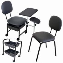 Kit Manicure Cadeira Cirandinha + Cadeira + Carrinho For-ty