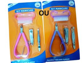 Kit manicure cartela com 4 peças