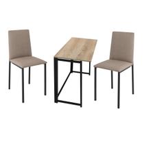 Kit manicure ciplafe dubai 1 mesa carvalho dob 2 cadeiras