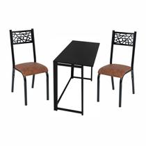 Kit manicure ciplafe jade 1 mesa preto dob 2 cadeiras Kit manicure ciplafe jade 1 mesa preto dob 2 cadeiras