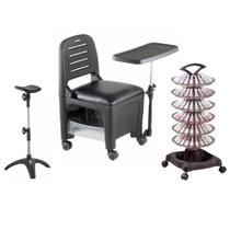 Kit Manicure Cirandinha Carrinho Tripé Profissional Dompel Kit Manicure Cirandinha Carrinho Tripé Profissional Dompel