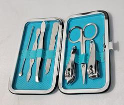 Kit Manicure Colorido com 07 Peças em Metal Top Rio