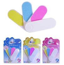 Kit Manicure Com 3 Lixas De Unha Colors + Polidor Na Cartela - Blessed