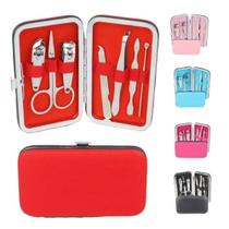 Kit manicure com cortador de unha + pinca de sobrancelha e acessorios 7 pecas no estojo
