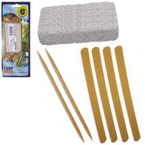 Kit manicure com pedra pomes + 4 lixas + 2 palitos Kit manicure com pedra pomes + 4 lixas + 2 palitos