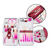 Kit Manicure Cortador De Unha Portátil 12 Peças