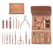 Kit Manicure e Pedicure Profissional 16 Peças Aço Inoxidável - Braswei