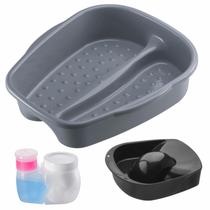 Kit Manicure e Pedicure Tigela mão + Bacia Pés + Porta acetona e algodão Salão de Beleza Cores Dompel Kit Manicure e Pedicure Tigela mão + Bacia Pés + Porta acetona e algodão Salão de Beleza Cores Dompel