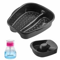 Kit Manicure e Pedicure Tigela mão + Bacia Pés + Porta acetona Salão de Beleza Cores Dompel