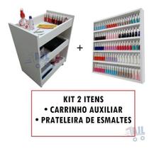 Kit Manicure Espositor De Esmaltes Mesinha Manicure 65025 - Estilo e Funcionalidade para Seu Espaço AJLstore