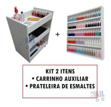 Kit Manicure Espositor de Esmaltes+Mesinha Manicure