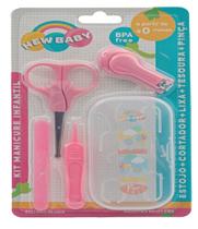 Kit Manicure Higiene Bebe Cortador Tesoura Lixa Unha Infantil com Estojo Rosa Kit Manicure Higiene Bebe Cortador Tesoura Lixa Unha Infantil com Estojo Rosa