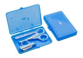 Kit Manicure Infantil Com Estojo Azul Lolly