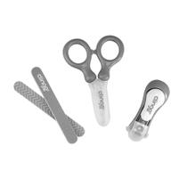 Kit Manicure Infantil com Tesoura e Cortador Cinza