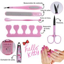 Kit Manicure Infantil Hello Kitty com 6 Peças
