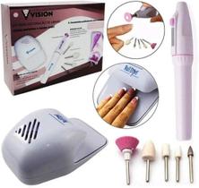 Kit Manicure Lixa Elétrica E Cabine Secador De Unhas Gel Acrygel Fibra