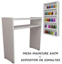 KIT Manicure Mesa 80cm+expositor de esmaltes 30X60X6 BR - STRAUB