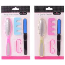 Kit manicure / pedicure com lixa + separador de dedo e acessorios 4 pecas na cartela - RIO DE OURO Kit manicure / pedicure com lixa + separador de dedo e acessorios 4 pecas na cartela - RIO DE OURO