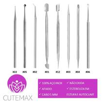 Kit Manicure Pedicure Profissional 8 Peças Inox Cutemax