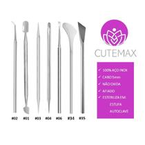 Kit Manicure Pedicure Profissional Instrumentos 7 Peças Inox - Cutemax