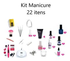 Kit Manicure, Unha Gel, Fibra, Lixadeira - Mary Cure