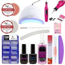 Kit Manicure Unhas Gel Girl Fatale Acrygel Lixadeira Caneta