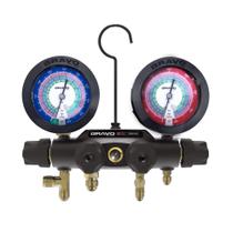 Kit Manifold 4 Vias Bravo BPRO M4 R22 R32R410 com 4 mangueiras 1,50m