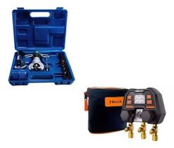 Kit Manifold Digital Flangeador Excentrico Maleta E Catraca
