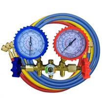 Kit Manifold R12 R22 R134a e R404a c/ mangueira de 90cm Kit Manifold R12 R22 R134a e R404a c/ mangueira de 90cm